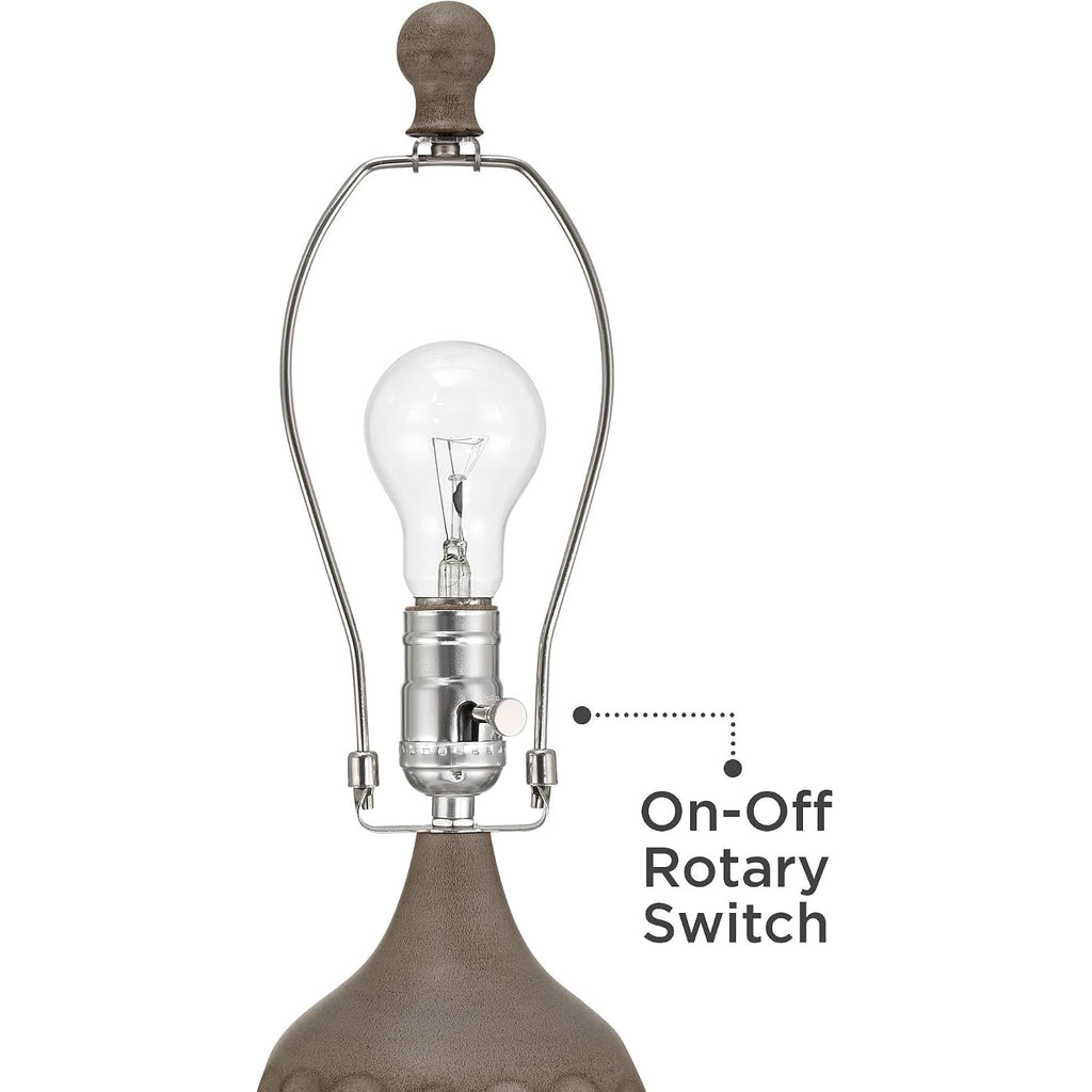 Reagan 20" Small Table Lamps Set Of 2 Bronze Brown Metal Accent Modern | Circles Living Room Bedroom Bedside Nightstand House Office Home Reading Kitchen Entryway White Shade