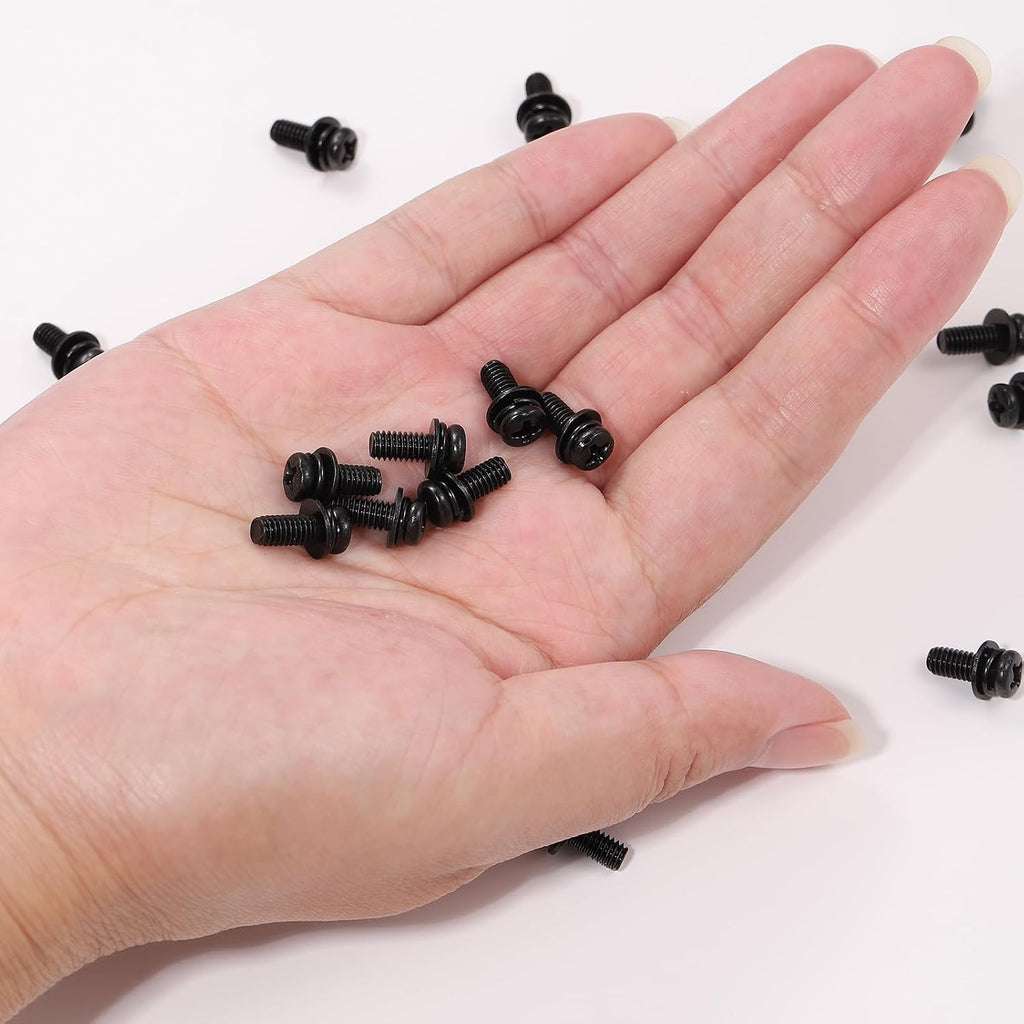 20 Pcs Vesa Screws, Vesa Compatible M4X10Mm Tv/Monitor Wall Mount Screws For 75X75Mm And 100X100Mm Brackets. Phillips Head M4 X 10Mm Black With Washers