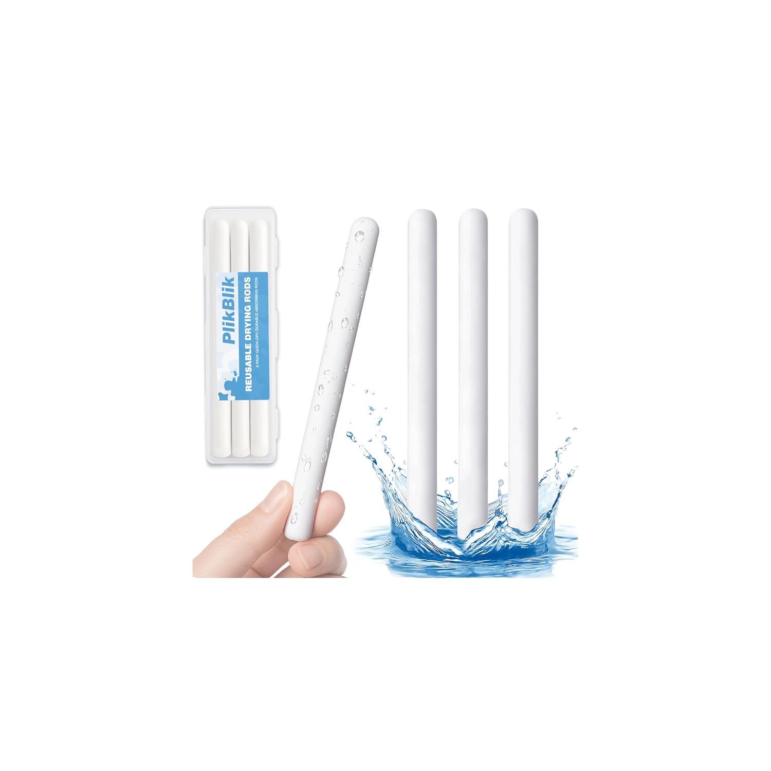 Drying Rod Stick For Toys, Reusable Diatom Desiccant & Deodorizer With Quick Drying Water Absorption, Durable Moisture-Proof Dehumidifier For Bathroom, Closet And Multi-Purpose Humidity Control