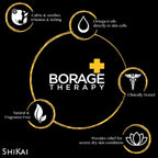 ShiKai Borage Therapy Hand Cream (2.5 oz) | Fragrance Free Moisturizer for Hands & Body | Fast Relief Lotion for Dry Skin | With Oatmeal & Shea