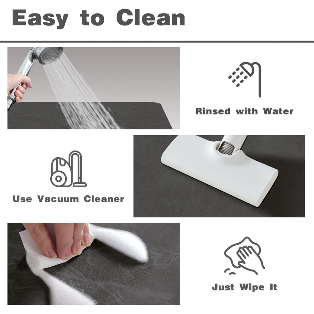 Bath Mat, Bathroom Rugs Non Slip Washable Thin Absorbent Quick Dry Bath Mat Fits Under Door Bathroom Floor Mat Perfect For Bath, Shower, Or Sink 16"X24" Dark Grey