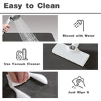 Bath Mat, Bathroom Rugs Non Slip Washable Thin Absorbent Quick Dry Bath Mat Fits Under Door Bathroom Floor Mat Perfect For Bath, Shower, Or Sink 16"X24" Dark Grey