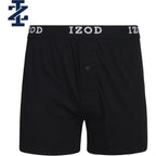 Izod Mens Boxer Shorts - 4 Pack Performance Knit Cotton Boxers For Men With Button Fly - Lightweight Mens Boxers, 4" Inseam