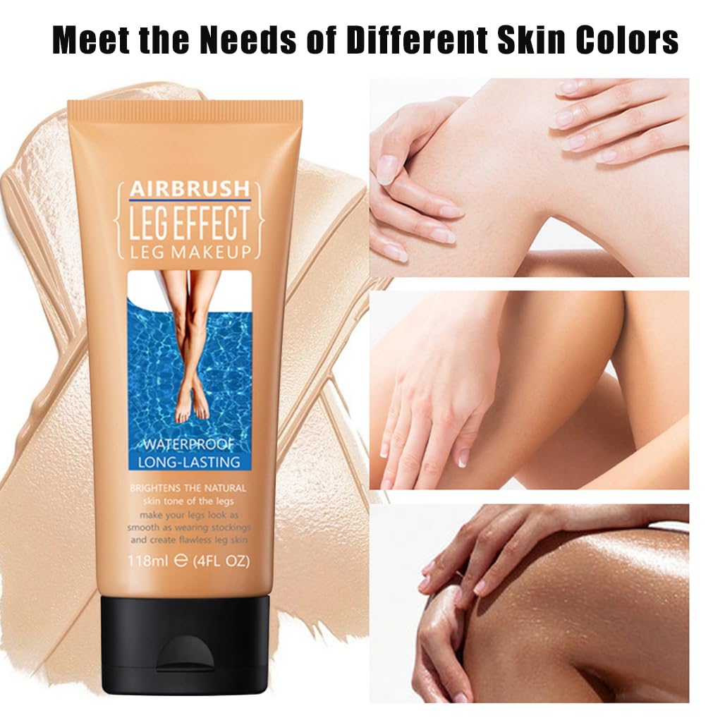 Leg Makeup Waterproof, No Transfer Body Concealer, Coverage For Vein, Scar, Tattoo (#02 Medium Glow, 1Pc)