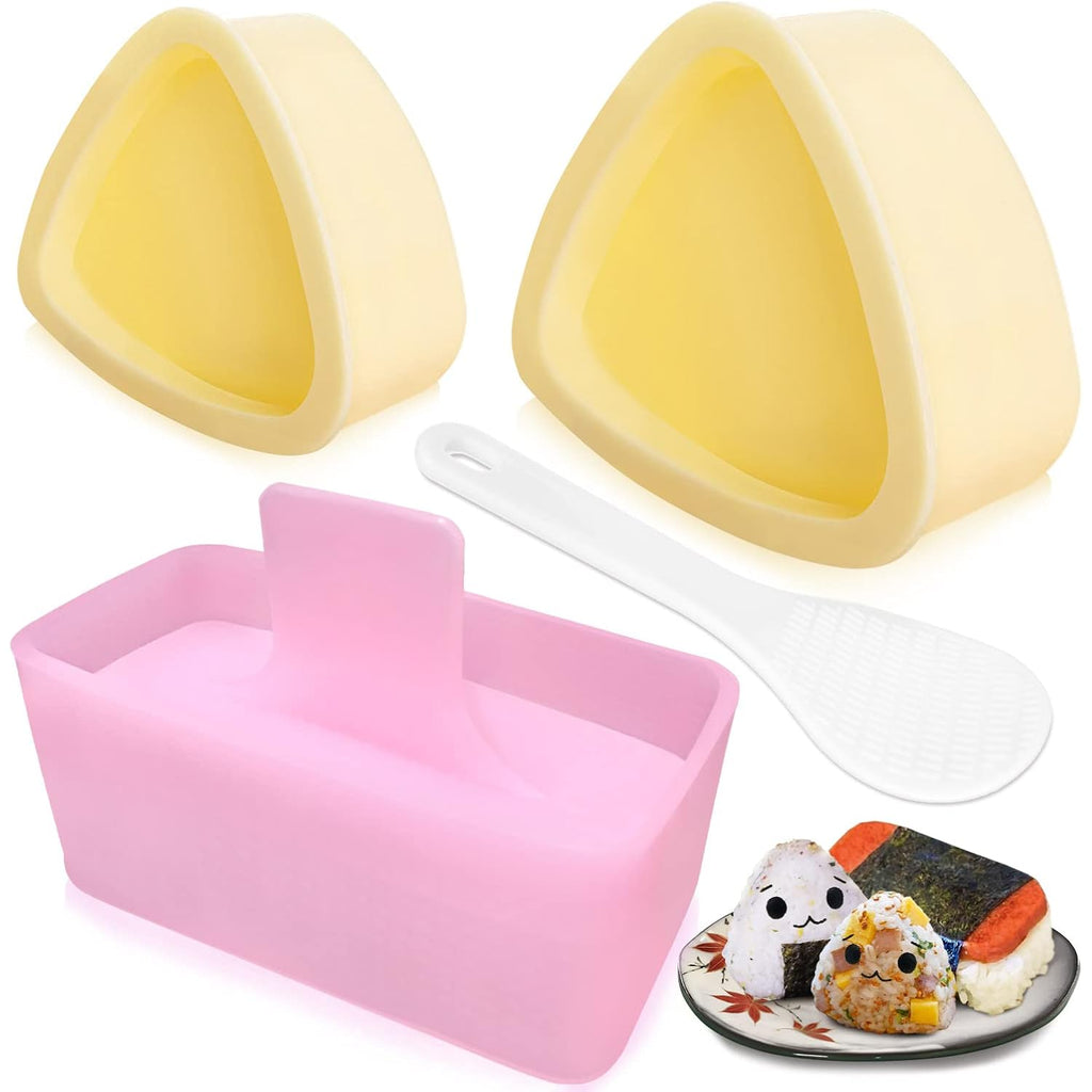 Onigiri Mold, 3 Pack Musubi Press Maker Triangle Rice Ball Mold Maker For Kid Lunch Bento And Home Diy