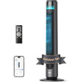 Dreo Smart Tower Fan For Indoor & Outdoor Use, 33 Ft/S High Velocity, 20 Db | 12 Speeds, 4 Modes, 150° Customizable Oscillating Floor Fan, Standing Fan For Bedroom, Weather Resistant, Dc Motor, Grey
