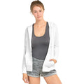 Sofra Women'S Thin Cotton Zip Up Hoodie Jacket