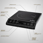 Duxtop 1800W Portable Induction Cooktop Countertop Burner, Black 9100Mc/Bt-M20B