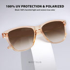 MEETSUN Polarized Sunglasses for Women Men Trendy Classic Retro Designer Style Fashion UV400 Protection 3 PACK 3 Pack Black + Light Brown + Tortoiseshell