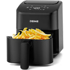 Deime Air Fryer, Small Digital 3 Qt Airfryer Space Saving Compact, Bake, Reheat, Roasts For Quick Easy Meals, Mini Compact & Quiet, Nonstick & Dishwasher Safe Basket (Black)