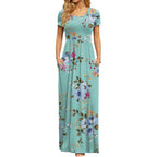 Db Moon Womens 2026 Summer Maxi Dresses Casual Short Sleeve Empire Waist Spring Long Dress With Pockets
