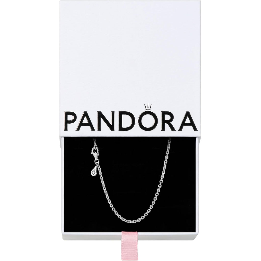 Pandora Cable Chain Necklace - Classic Chain Necklace with Lobster Clasp - Gift for Her - Sterling Silver Adjustable Necklace - With Gift Box