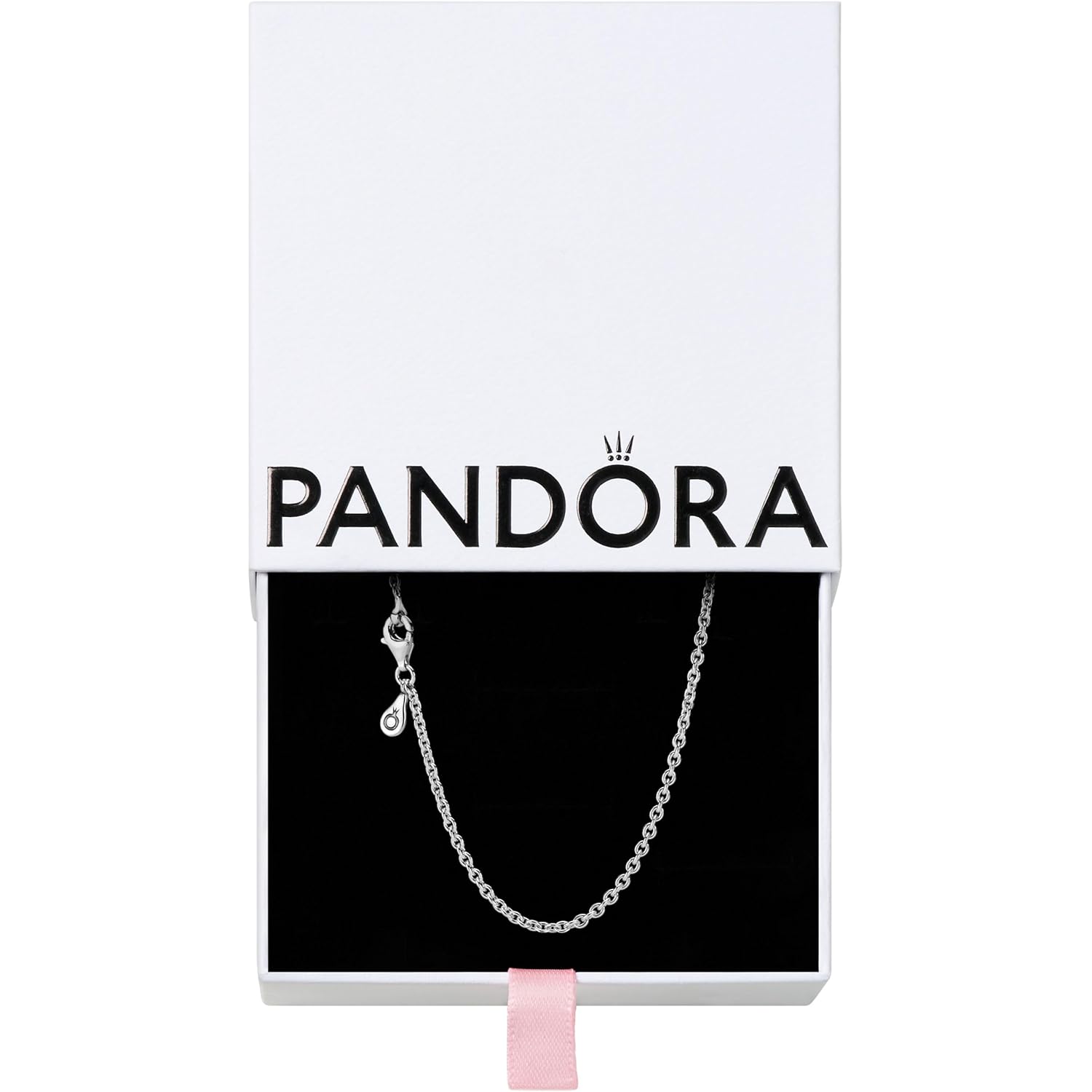 Pandora Cable Chain Necklace - Classic Chain Necklace with Lobster Clasp - Gift for Her - Sterling Silver Adjustable Necklace - With Gift Box