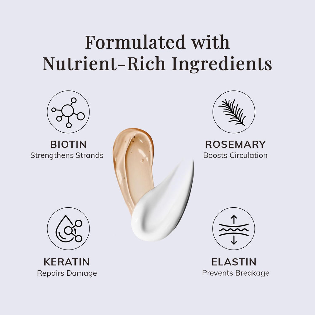 Hair Growth Shampoo and Conditioner Set - Rosemary & Biotin Shampoo and Conditioner for Hair Thickening - Botanical Boost for a Healthy Scalp, Hair Growth and Strengthen