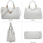 Dasein Women Satchel Handbags Top Handle Purse Medium Tote Bag Vegan Leather Shoulder Bag
