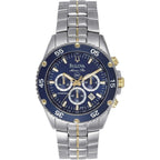 Bulova Men'S Marine Star Two-Tone Stainless Steel Chronograph Quartz Watch, Blue Dial Style: 98H37