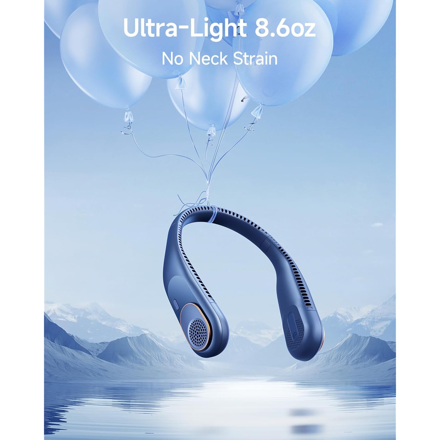 Sweetfull Portable Neck Fan: 5200Mah Bladeless Personal Fan | 4 Speeds, 20H Max Runtime, No Hair Twist Quiet Wearable Fan For Travel | Birthday Gifts For Men Women Mom Dad