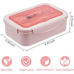 Lovina Bento Boxes For Adults - 1100 Ml Bento Lunch Box For Kids Childrens With Spoon & Fork - Durable For On-The-Go Meal, Bpa-Free And Food-Safe Materials