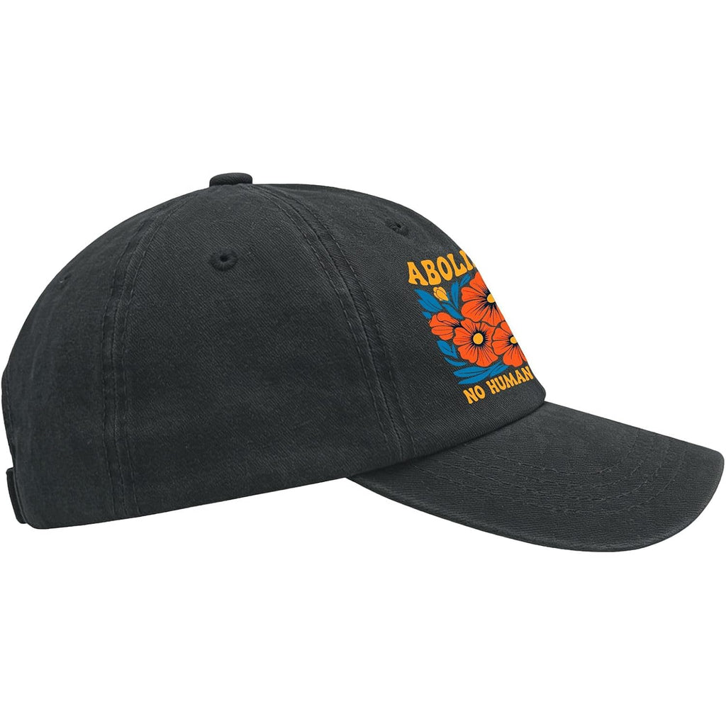 Abolish ICES No Human is Illegal Hat for Womens Fashion Washed Distressed Abolish Ices No Human is Illegal 3