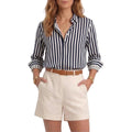 Women’s Long Sleeve Button Down Shirt, Classic Blouse with Pearl Buttons, Casual & Dressy Tops for Women