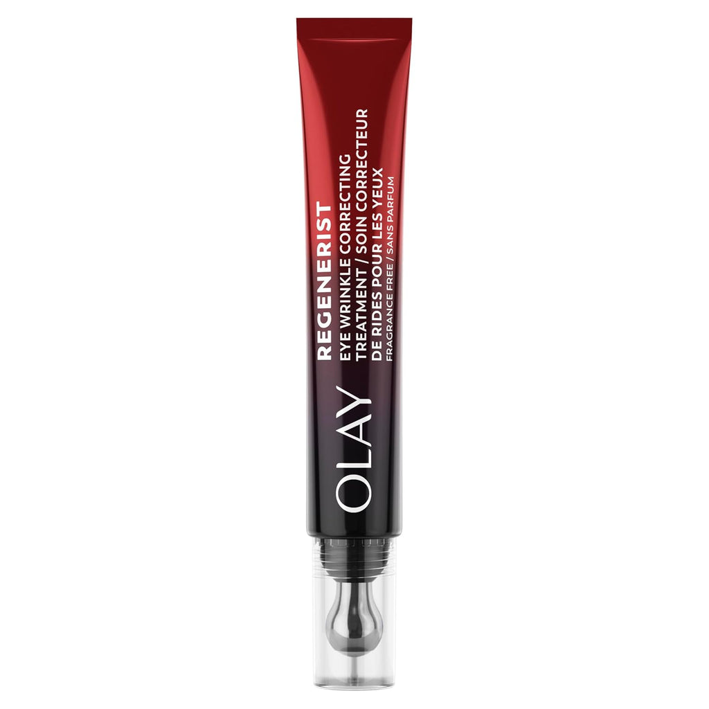 Olay Regenerist Under Eye Cream Roller, Eye Wrinkle Cream, Crows Feet & Bags Treatment, Anti-Wrinkle, Anti-Aging Serum, Fragrance-Free, Hexa-Repair Peptide & Bakuchiol, 0.7Oz