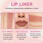 Kaely 2-in-1 Nude Brown Lip Liner & Lipstick Set Kit for Women, Matte Lips Kit with Lip Liner Lip Stains Long Lasting Waterproof 24 Hour Lipstick and Lip Liners Combo Lipliners Pencil Set 12