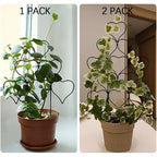 Plant Trellis For Climbing Plants Indoor Outdoor, Trlzey 3 Pack Stackable Metal Trellis - Small Garden Trellis For Potted Plants, Vine Support For Ivy, Flowers, Diy Home Deco