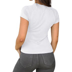 Abardsion Women Casual Raglan Sleeve Slim Fit T Shirts - 2026 Summer Crewneck Short Sleeve Basic Going Out Tops Workout