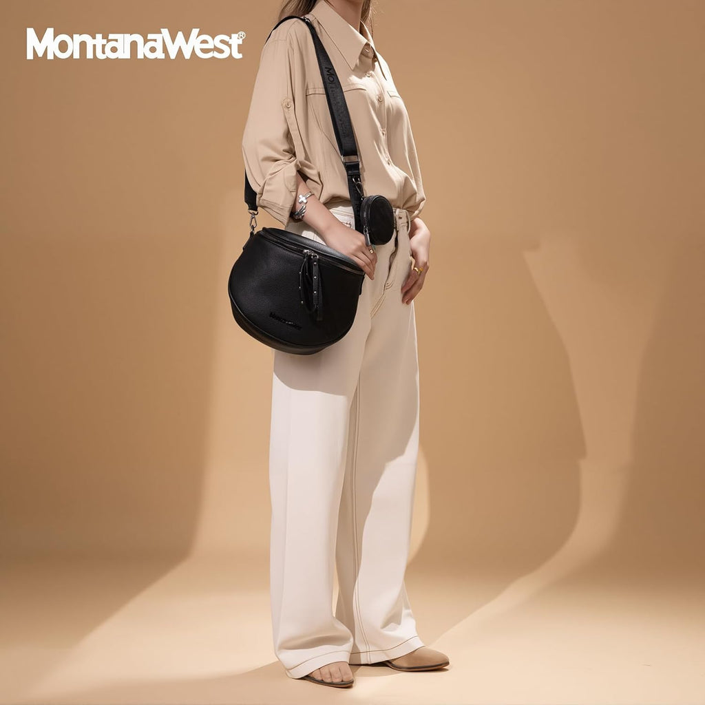 Montana West Crossbody Bags for Women Bum Bag Sling Purse with Adjustable Strap and Coin Purse