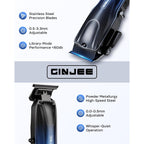 Professional Hair Clippers For Men Cordless & Corded - Rechargeable Barber Clipper & Trimmer Set With Fade Lever For Home Haircuts, Grooming Kit With Guide Combs, With Travel Case
