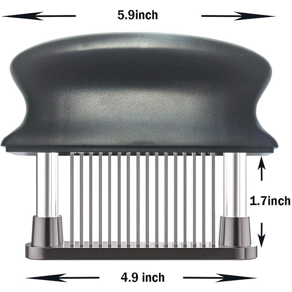 Meat Tenderizer With 48 Stainless Steel Ultra Sharp Needle Blades Heavy Duty Cooking Machine For Tenderizing Beef, Turkey, Chicken, Steak, Veal, Pork, Fish Etc