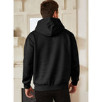 Jmierr Mens Fleece Lined Hoodie Pullover Drawstring Pocket Winter Warm | Cozy Fleece-Lined Pullover, Adjustable Drawstring Hood, Kangaroo Pocket, Regular Fit, 65/35 Poly-Cotton, Easy Wash
