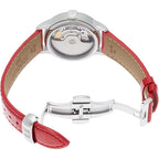 Tissot Womens Tissot Chemin Des Tourelles Powermatic 80 Lady 316L Stainless Steel Case Automatic Watch, Red, Leather, 16 (T0992071611800)