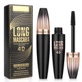 2 Pack 4D Silk Fiber Lash Mascara, Waterproof Very Black Long Lasting Mascara, Lengthening Lifting Multiplying Curling Natural Eyelash Primer Brush, Thickening Softer Lasting All Day, 2 Tube