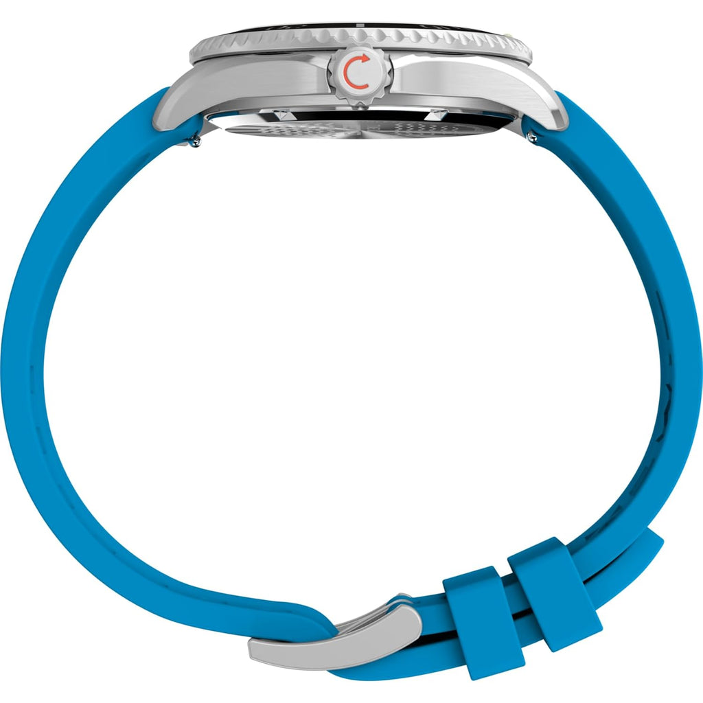 Timex Unisex Deepwater Meridian 200 38Mm Watch - Blue Two- Piece Quick Release Blue Dial Stainless Steel Case