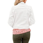 Vetinee Womens Stretch Button Down Long Sleeve Pockets Denim Jean Trucker Jacket