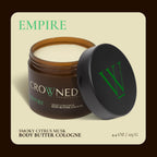 Crowned Skin Empire Body Butter Cologne For Men | Smoky Citrus Musk | As Seen On Shark Tank | Scented With Lemon & Lavender | Infused With Natural Shea & Mango Butters | All-Day Fragrance | 4.4Oz