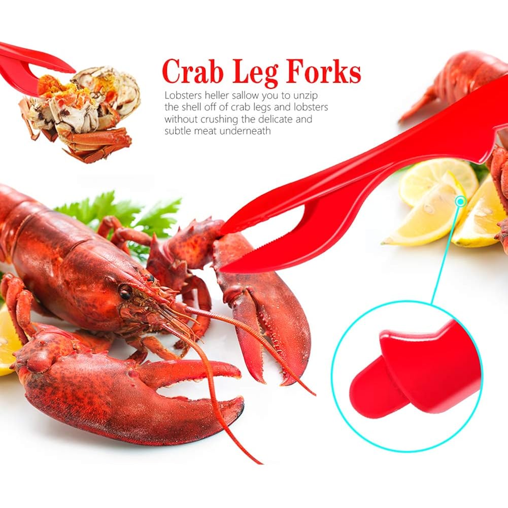 Crab Leg Crackers And Tools - Lobster Crackers And Picks Set Shellfish Crab Claw Cracker Stainless Steel Seafood Crackers & Forks - Lobster Tools For Eating