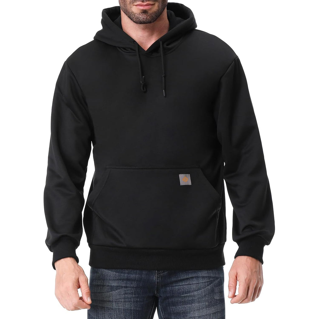 Tuaova Men'S Relaxed Fit Fleece-Lined Pullover Hooded Sweatshirt Comfortable And Soft
