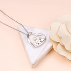 FLYOW Mothers Day Gifts for Women, Sterling Silver Mom Nana Grandma Heart Necklace, Birthday Mothers Day Jewelry Gifts for Mom Grandma Wife from Daughter Son