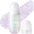 DAGEDA Body Glitter Gel, Roll-on Face Glitter for Mermaid Makeup Festival Rave Accessories, Holographic Hair Glitter Gel,Body Shimmer Halloween Makeup for Rave Party (Sparkling Pink)