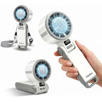 Portable Handheld Fan With Semiconductor Ice Cooling, [Instant Ice Relief], 4000Mah Rechargeable Mini Personal Fan, 5 Speeds, Quiet Usb Travel Fan For Outdoor, Commuting, Summer Heat
