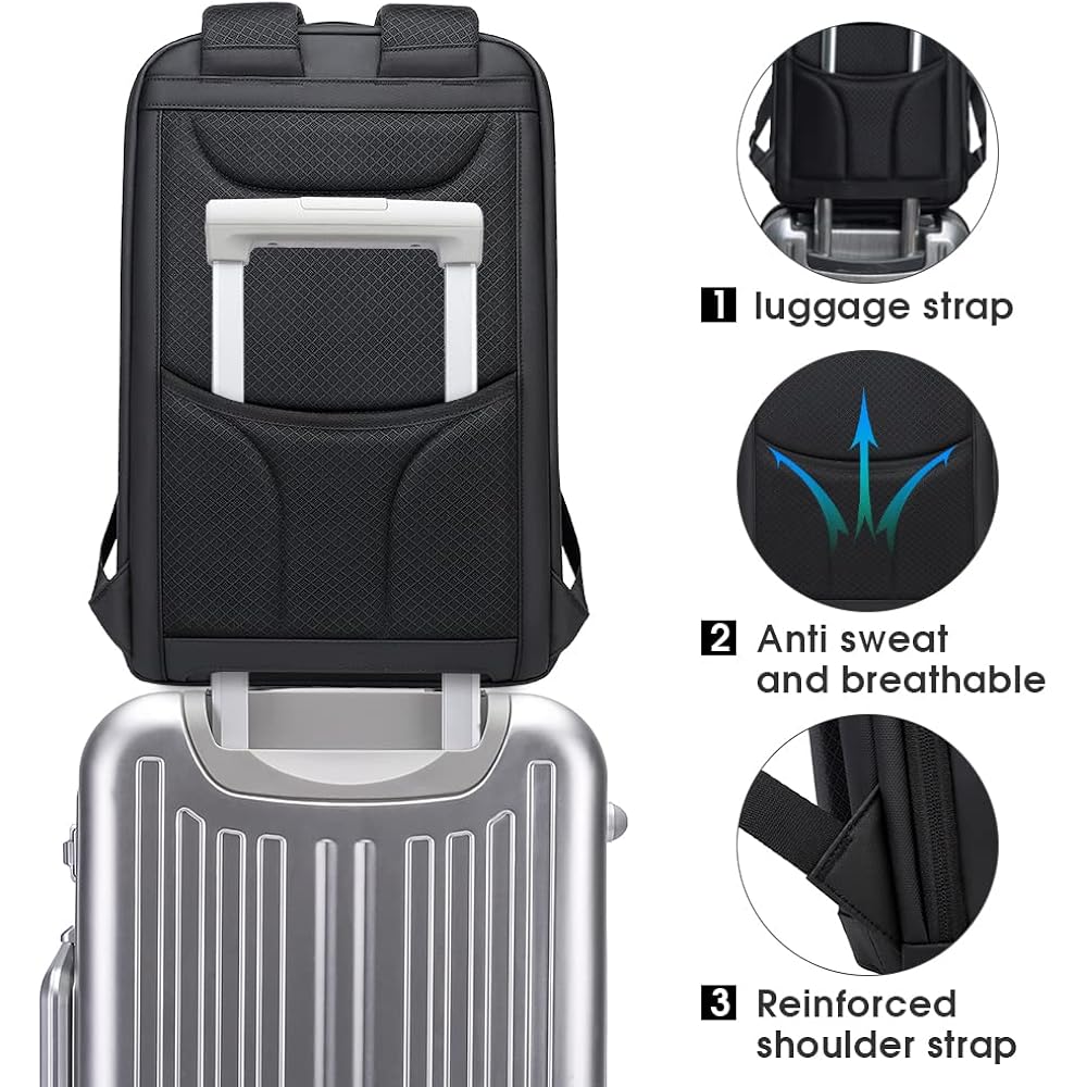 Bange Business Smart Backpack Waterproof Fit 15.6 Inch Laptop Backpack With Usb Charging Port,Travel Durable Backpack