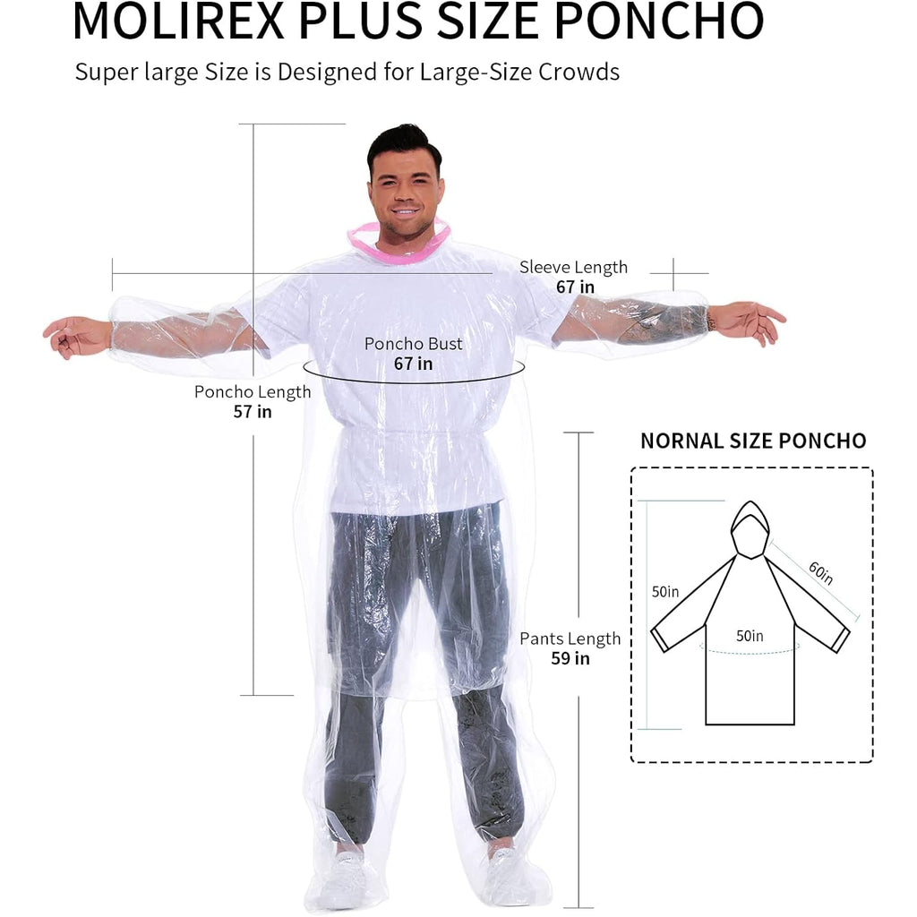Raincoat Set Disposable 2 Pack Plus Size Adult Rain Ponchos With Hood Rain Coats Emergency Waterproof Rainpants Suit
