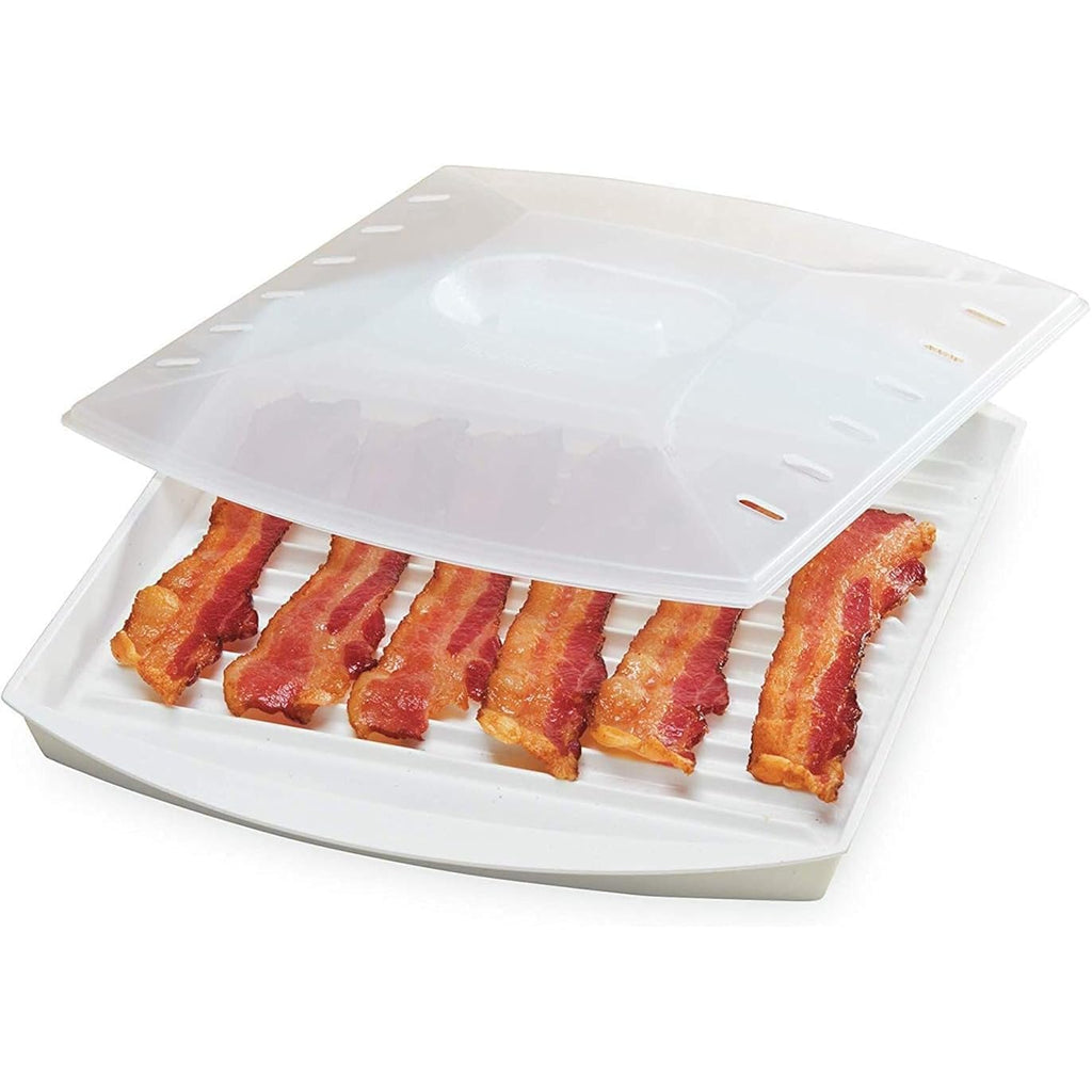 Prepsolutions Microwaveable Bacon Grill, Cooks 7-9 Pieces Of Crispy Bacon In Minutes, Offers Quick Breakfast, Lunch, Or Dinner