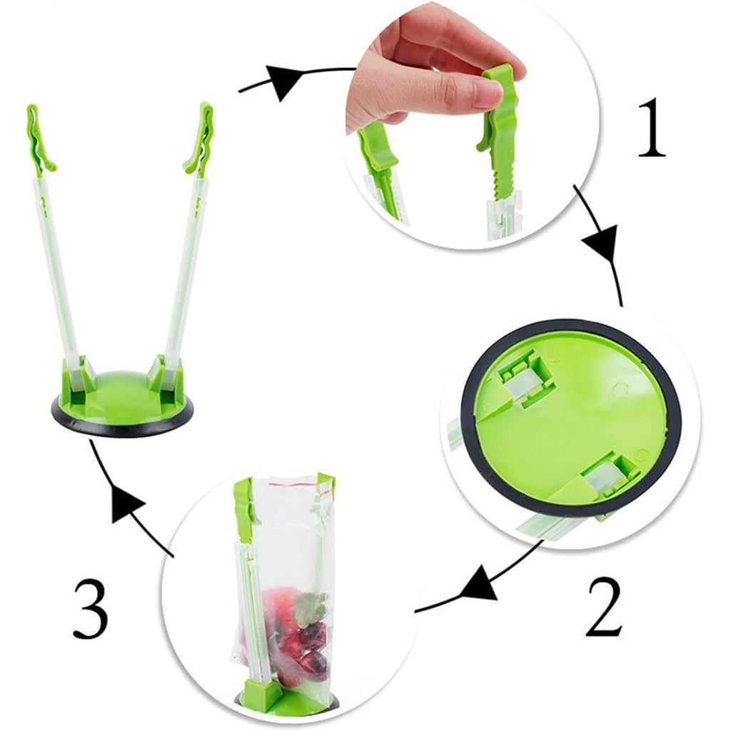 Baggy Rack - (8 Pack),Food Storage Bags Clip, For Food Prep Bag/Plastic Freezer Bag/Ziploc Bag Holder Stand,Meal Planning/Prep Bag Holders.Monotonous
