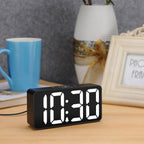 Dreamsky Small Digital Alarm Clock For Bederoom, Large Big Numbers Display With Dimmer For Living Room, Electric Bedside Desk Clock With Usb Charging Port, Adjustable Volume, Usb-C Adapter Powered