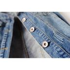 Jean Jacket For Women Trendy Collarless Button Down Long Sleeve Casual Western Denim Jacket Country Concert Outfits