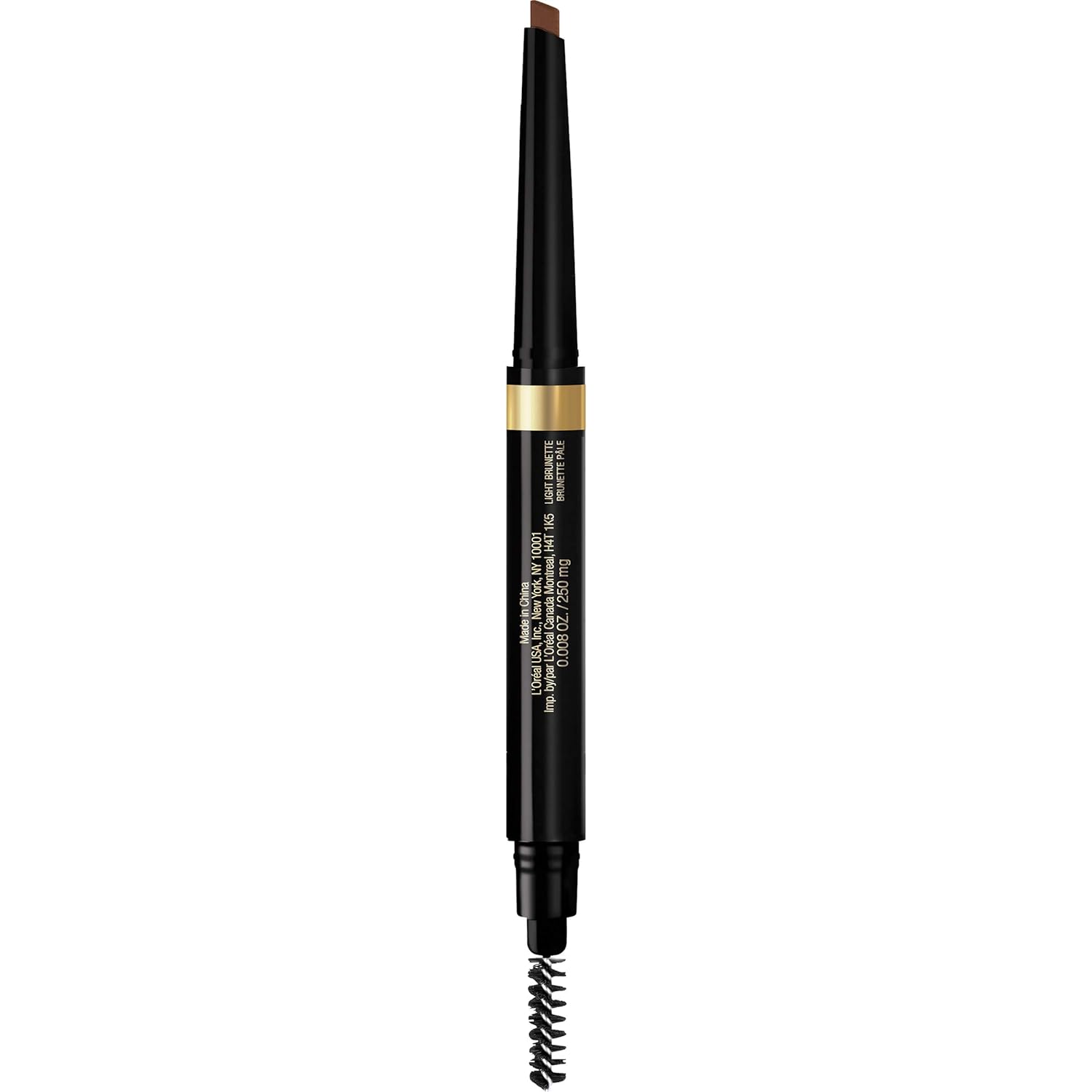 L'Oreal Paris Brow Stylist Shape & Fill Mechanical Eye Brow Makeup Pencil, Light Brunette, 0.008 oz.