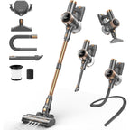 Cordless Vacuum Cleaner, 10-In-1 Lightweight Stick Vacuum With 45Mins Runtime, Powerful Suction, Led Touch Screen, Rechargeable Vacuum Cleaners For Home Hardwood Floor Carpet Pet Hair (Gold)